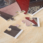 Rote Stühle am Sandstrand Puzzle (Seite)