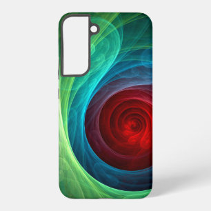 Rote Sturm-Blumen-Moderne-Abstrakte-Kunst-Farben-M Samsung Galaxy Hülle