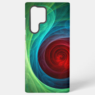 Rote Sturm-Blumen- Moderne abstrakte Kunst Farbgeb Samsung Galaxy Hülle