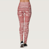 Rote Südwest-Muster-Leggings Leggings (Rückseite)