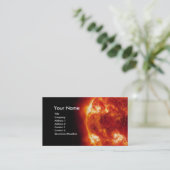 Rote Sun-Visitenkarte Visitenkarte (Stehend Vorderseite)