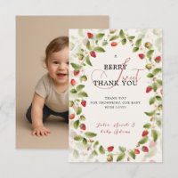 Rote süße Erdbeer-Wildblumen-Kranz-Baby-Party