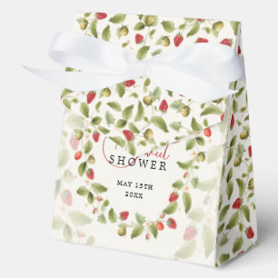 Rote süße Erdbeer-Wildblumen-Kranz-Baby-Party Geschenkschachtel