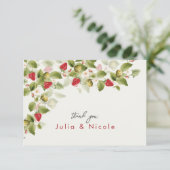 Rote süße wilde Erdbeerblumen Hochzeit (Stehend Vorderseite)