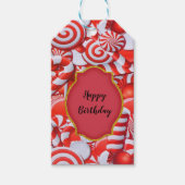 Rote Süßigkeiten Geschenkanhänger (Vorderseite)