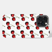 Rote Süßkirsche iPhone Hülle (Rückseite (Horizontal))