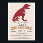 Rote T-Rex Dinosaur Kid's Geburtstagsparty Einladu Einladung<br><div class="desc">Red T-Rex, Tyrannosaurus rex dino, prähistorische Dinosaurier Thema neutral, Junge oder Mädchen Geburtstagsfeier Einladung. Personalisieren Sie dieses niedliche Retro-Gefühl laden Sie mit dem Namen Ihres Kindes ein. Niedliches, einfaches, schlichtes Design. Ideal für Kinder, die das erste, das erste, das erste, das erste, das erste, das erste, das zweite, das Kleinkind,...</div>
