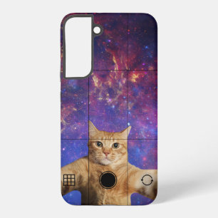 Rote Tabby-Katze macht ein Selfie im Weltraum Samsung Galaxy Hülle