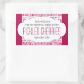 Rote Tafelkirsche Rechteckiger Aufkleber (Tasche)