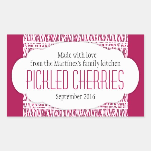 Rote Tafelkirsche Rechteckiger Aufkleber (Vorderseite)