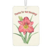 Rote Taglilie Blume Botanische Kunst Personalisier Autolufterfrischer (Rückseite)