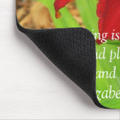 Rote Taglilie Mousepad (Ecke)