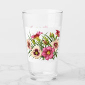 Rote Taglilien-Blumen Glas (Vorderseite)