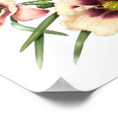 Rote Taglilien Originale Printmedien Poster (Ecke)