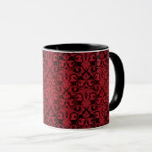 Rote Tapete 2 Tasse (VorderseiteRechts)