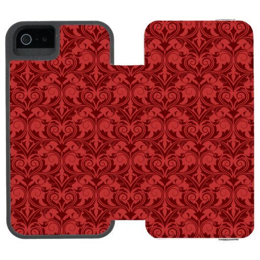 Rote Tapete Incipio iPhone Geldbeutel-Hülle (Folio Geöffnet)