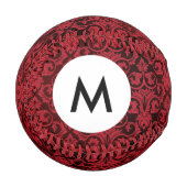 Rote Tapete, Monogramm, 2 Baseball (Vorderseite Links)