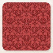 Rote Tapete Rechteckiger Pappuntersetzer (Vorderseite)