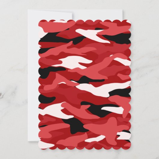 Rote Tarnung Einladung (Rückseite)