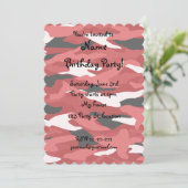 Rote Tarnung Einladung (Stehend Vorderseite)