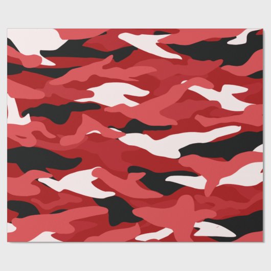 Rote Tarnung Geschenkpapier (Flach)