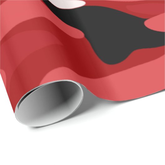 Rote Tarnung Geschenkpapier (Rolleneckpunkt)