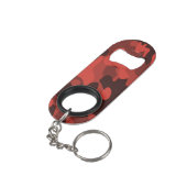 Rote Tarnung Mini Flaschenöffner (Rückseite Schrägansicht)