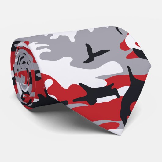 Rote Tarnungs-Krawatte Krawatte (Gerollt)