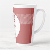 Rote Tartan-Hirschgeweih-Monogramm Milchtasse (Rechts)