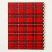 Rote Tartan-Karodecke-Schriftname-Mappe Planer (Rückseite)
