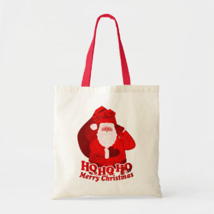 Rote Tasche froher Weihnachten Weihnachtssankt "Ho