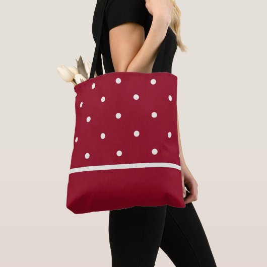 Rote Tasche mit Cremedots - Ideal für Ferien (Von Nahem)