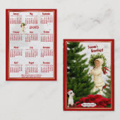 Rote Taschen-Kalender-Visitenkarte der Visitenkarte (Vorne/Hinten)