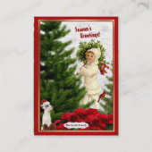 Rote Taschen-Kalender-Visitenkarte der Visitenkarte (Rückseite)