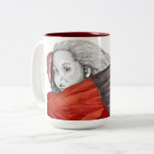 Rote Tasse des Mädchen-1 (Vorderseite Links)