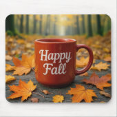 Rote Tasse für einen glücklichen Fall Mousepad (Vorne)