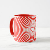 Rote Tasse mit Herz - Farben auswählen (Vorderseite Links)