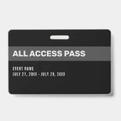 Rote Taste Alle Access Pass Horizontale ID-Abzeich Ausweis (Rückseite)