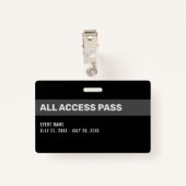 Rote Taste Alle Access Pass Horizontale ID-Abzeich Ausweis (Rückseite mit Klammer)