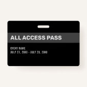 Rote Taste Alle Access Pass Horizontale ID-Abzeich Ausweis (Rückseite)
