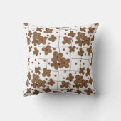 Rote Tasten Brown Paper-Blume auf Weiß Kissen (Rückseite)