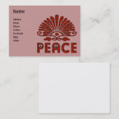 Rote Tätowierungs-Friedenskunst Visitenkarte (Vorne/Hinten)