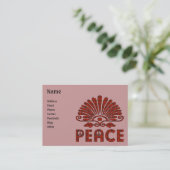 Rote Tätowierungs-Friedenskunst Visitenkarte (Stehend Vorderseite)