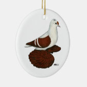 Rote Taube Keramikornament (Rechts)