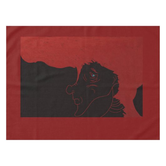 Rote-Tauben-Prinzessin Tischdecke (Vorderseite (Horizontal))