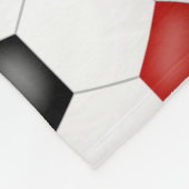 Rote Teamfarben I Liebe Fußball Textmuster Fleecedecke (Ecke)