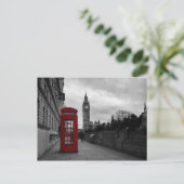 Rote Telefonbox in London Postkarte (Stehend Vorderseite)