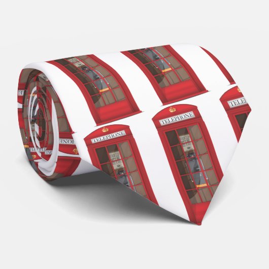 Rote Telefonbox Krawatte (Gerollt)