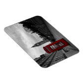 Rote Telefonbox mit rechteckigem Magneten in Londo Magnet (Rechte Seite)