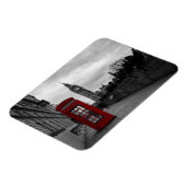 Rote Telefonbox mit rechteckigem Magneten in Londo Magnet (Linke Seite)